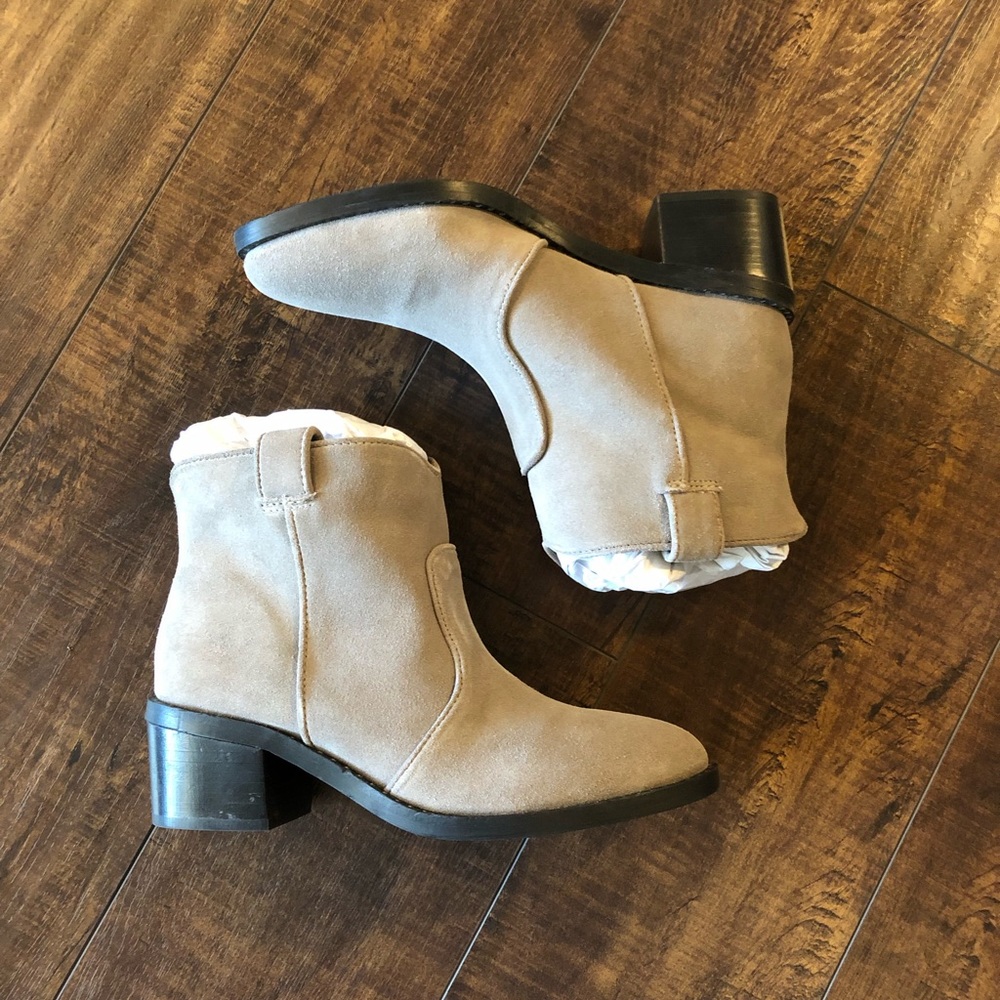 Jeffrey Campbell Taupe Suede Konda Ankle Booties - Picture 2 of 8